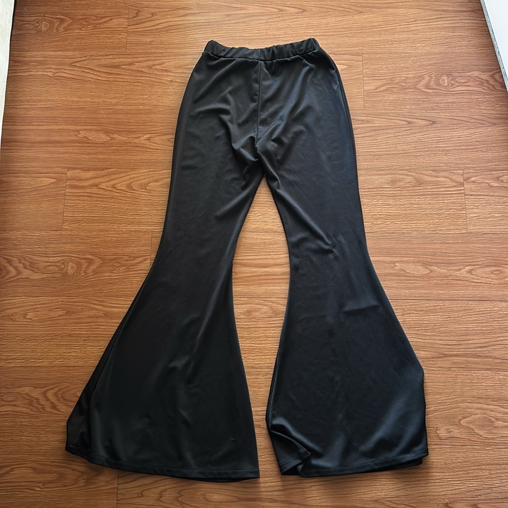 Black Flared Women's Pants - Picture 4 of 4